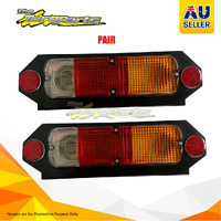 Pair Tail Lights With Bracket Tray Back For Toyota Hilux RZN169R 2.7L 4Cyl 4X4