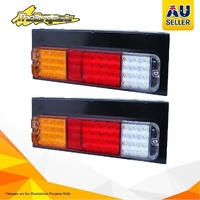 Pair LED Tail Light With Bracket Tray Back For Toyoto Hilux RN50/YN56/YN58/LN56