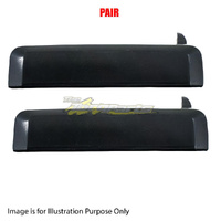 Pair Door Handle Outer LH Front=LH Rear Black For NISSAN/DATSUN NAVARA UTE D21