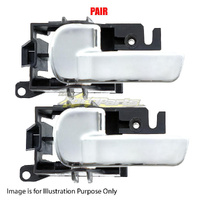 Pair Door Handle Inner LH Frnt=RR Black/Chrome For NISSAN/DATSUN NAVARA UTE DM40
