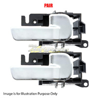 Pair Door Handle Inner RH Frnt=RR Black/Chrome For NISSAN/DATSUN NAVARA UTE DM40