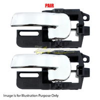 Pair Door Handle Inner LH Front = LH Rear Chrome Lever For NISSAN/DATSUN DUALIS