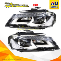 Pair Head Lamp Left-Right W/Xenon No Adaptive For AUDI A3 04/08-03/13 WAUZZZ8P