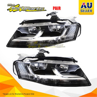Pair Head Lamp Left-Right No Xenon For AUDI A4 01/08-03/12 B8 SED &amp; WAG WAUZZZ8K