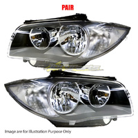 Pair Head Lamp L-R No Xenon For BMW 1SERIES E82 COUPE,E87 5DOOR,E88 CONVERTIBLE
