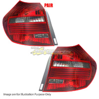 Pair Tail Lamp Left-Right Tinted Red With LED For BMW 1SERIES E87 5DOOR