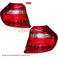 Pair Tail Lamp Left-Right Clear Red No LED For BMW 1SERIES 01/07-09/11 E87 5DOOR