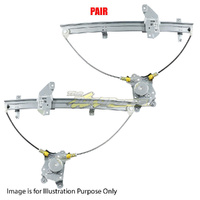 Pair Door Window Regulator LH-RH Front For NISSAN/DATSUN NAVARA UTE D22, D22A