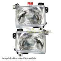 Pair Head Lamp Left-Right For NISSAN/DATSUN NAVARA UTE D22 GRILLE SURROUND H/LI