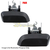 Pair Door Handle Outer Left-Right Rear Black For NISSAN/DATSUN PATHFINDER R51M