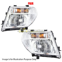 Pair Head Lamp LH-RH For NISSAN/DATSUN PATHFINDER R51M SER1 VSK/BAR WITH GROVE