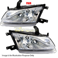 Pair Head Lamp Left-Right Hand Plastic Lens For NISSAN/DATSUN PULSAR N16 SEDAN