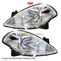 Pair New Head Lamp Left-Right Hand For NISSAN/DATSUN TIIDA 10/06-12/09 MNT