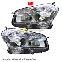 Pair Head Lamp Left-Right No Xenon For NISSAN/DATSUN DUALIS J10 SER2 5SEAT,7SEAT