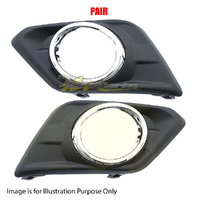 Pair Fog Lamp Cover LH-RH CHROME RIM For NISSAN/DATSUN XTRAIL T32 SER1 JN1@AT32A