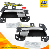 Door Handle Inner Left-Right Front Black/Chrome Come W/4 Screw For Ford Falcon