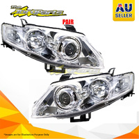 Head Lamp Lft-Right Chrome Reflecto G6E No Turbo,W/Projector For Ford Falcon FG2