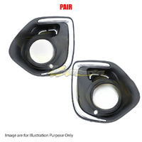 Pair Fog Lamp Cover Left-Right Black/Chrome For MITSUBISHI ASX 5DOOR