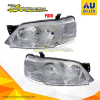 Pair Head Lamp Left-Right Chrome Reflecto For Ford Territory Wagon SX/SY SER1