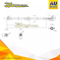 Hydraulic Hose Frnt For HOLDEN RODEO LX,LT SPORT TF TFS55/TFS77 Disl 4JB1T,4JH1T