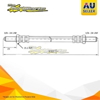 Hydraulic Hose Front For FORD CAPRI 1600 GT/3000 E, GT, GXL/1600 MK1 MK1 Petrol
