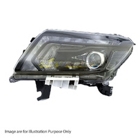 Head Lamp Left Black With LED Electric Adjust For NISSAN/DATSUN NAVARA UTE D23