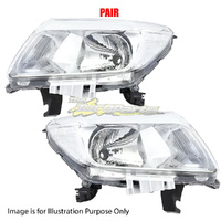Pair New Head Lamp Left-Right No LED Suit For NISSAN/DATSUN NAVARA UTE D23