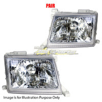 Pair Head Lamp Left-Right For NISSAN/DATSUN NAVARA UTE D22A GRILLE STOP B4 H/LI