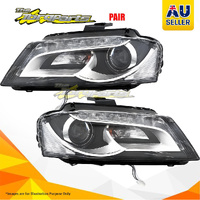 Pair Head Lamp LH-RH With Xenon No Adaptive For AUDI A3 04/08-03/13 WAUZZZ8P