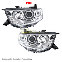 Pair New Head Lamp Left - Right No Xenon Suit For MITSUBISHI CHALLENGER PB, PC