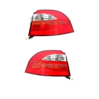 Pair Tail Lamp Left-Right No LED TYC For KIA RIO UB HORIZONTAL,HONEYCOMB