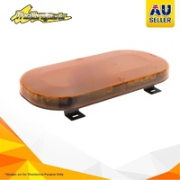 LED AMBER MINI LIGHTBAR 12/24V PERMANENT MOUNT AMBER LENS 21x