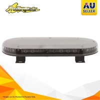 LED AMBER MINI LIGHTBAR 12/24V PERMANENT MOUNT CLEAR LENS 21x