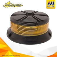 LED AMBER Rotating/Strobe Beacon 10-33V Magnet Metal MNT 6xSTRBE 2xROT PATTs