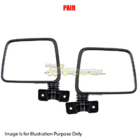 Pair Door Mirror Left-Right Black Smooth For NISSAN/DATSUN PATROL GQ SER1 Y60