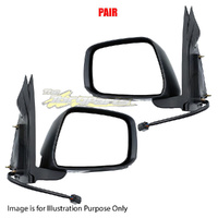 Pair Door Mirror LH-RH Chrome For NISSAN/DATSUN NAVARA UTE DM40 VSKCVN/CAND40A