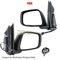 Pair Door Mirror Left-Right Black 7Pins For NISSAN/DATSUN PATHFINDER R51M