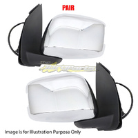 Pair Door Mirror Left-Right Chrome 3Pins For NISSAN/DATSUN NAVARA UTE DM40
