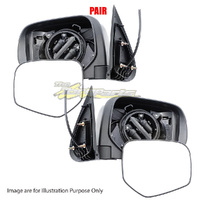 Pair Door Mirror LH-RH Black Electric For MITSUBISHI TRITON MQ GH/HH/JH000001