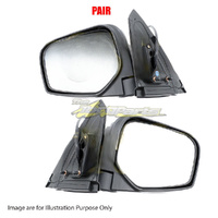 Pair New Door Mirror Left-Right Black Electric For MITSUBISHI TRITON ML, MN
