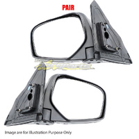 Pair New Door Mirror Left-Right Black Manual Suit For MITSUBISHI TRITON MN, ML