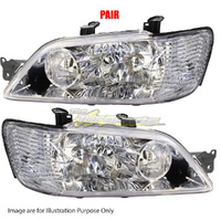 Pair New Head Lamp Left-Right For MITSUBISHI LANCER CG SEDAN ONLY JMFSNCS6A2U/3U