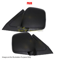 Pair Door Mirror Left-Right Black Electric For MITSUBISHI PAJERO NL, NK, NJ, NH