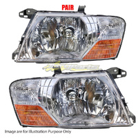 Pair New Head Lamp Left-Right No Xenon For MITSUBISHI PAJERO NP JMFLYV7@W3/4/5/6