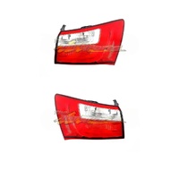 Pair New Tail Lamp Left-Right DEPO For KIA RIO UB SEDAN HORIZONTAL B/GRILLE