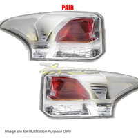 Pair Tail Lamp Left-Right Hand Red/White No Globe, For MITSUBISHI OUTLANDER ZJ