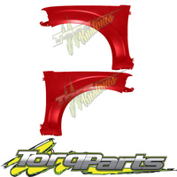 PAIR GUARDS SIGNAL RED D40 SUIT NISSAN NAVARA 05-10 SPAIN VSK FENDERS QUARTERS