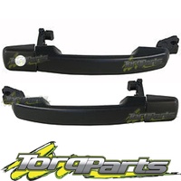 DOOR HANDLES OUTER BLACK PAIR SUIT D40 NAVARA NISSAN THAI MNT 08-15 FRONT