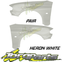 GUARDS PAIR HERON WHITE SUIT HOLDEN COMMODORE VT VX FENDER QUARTER PANEL