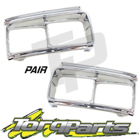 HEADLIGHTS SURROUND PAIR SUIT 80 SERIES LANDCRUISER TOYOTA 90-98 CHROME TRIM